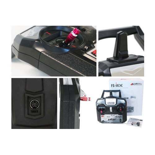 FlySky FS-i4X 2.4G 4CH AFHDS RC Transmitter Remote Control Mode 2 + Receiver FS-A6