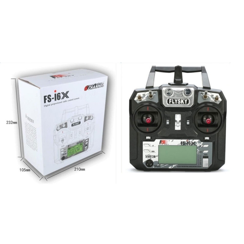 FlySky FS-i6X 2.4GHz 10CH AFHDS 2A RC Telemetry Mode 2 + Receiver FS-iA6B