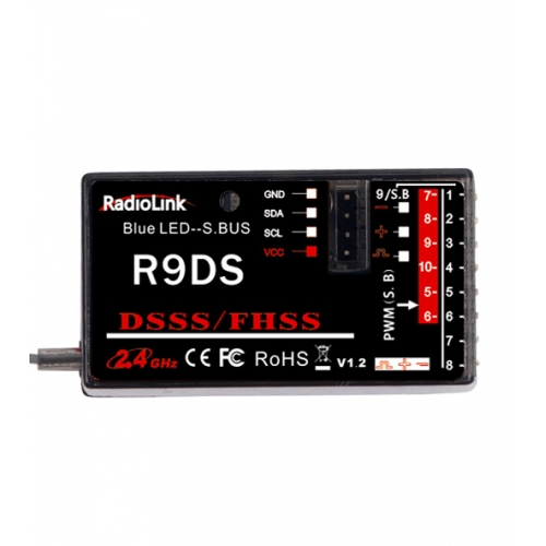 RadioLink Odbiornik R9DS 2.4G 10-Ch SBUS i PPM