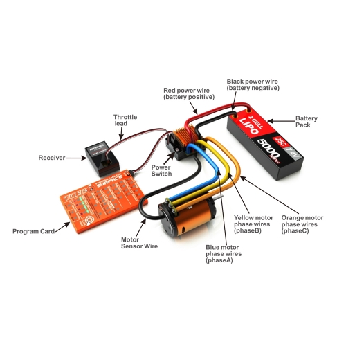 SkyRC Cheetah 1/10 60A 4000kV 8.5T Sensored Combo