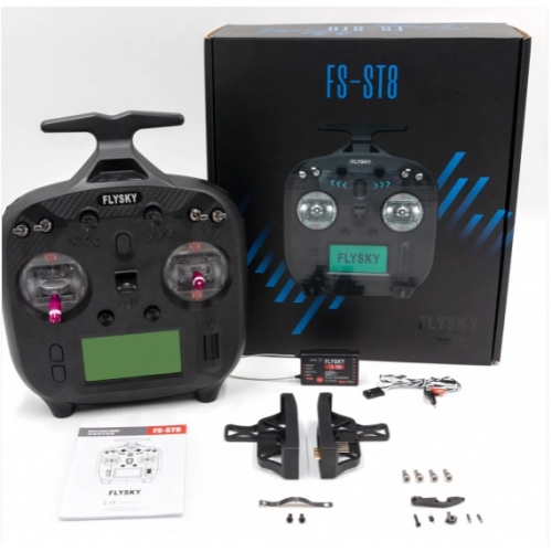 FlySky Aparatura FS-ST8 2.4G 10CH ANT RGB Telemetria Mode 2 + odbiornik FS-SR8 - Wersja ulepszona