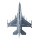 FMS F-16 Fighting Falcon Odrzutowiec EDF 64mm PNP FMS146PGY - Kolor Battlefield Szary