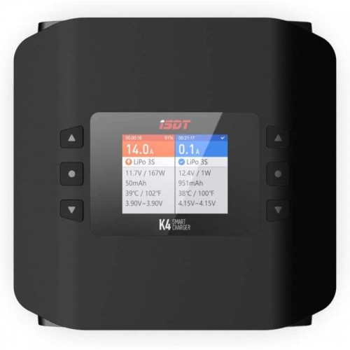 iSDT K4 dual channel Smart charger AC 400W / DC 2x600W 2x 20A