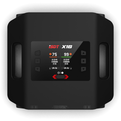 iSDT X16 Dual Channel LiFe, LiPo, LiHv, ULiHv Charger 2-16S AC 2x1100W / 2x20A