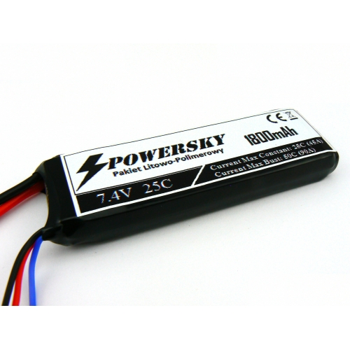 PowerSky LiPo 7.4V 1800mAh 2S 25C