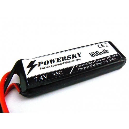 PowerSky pakiet LiPo 7.4V 1800mAh 2S 35C