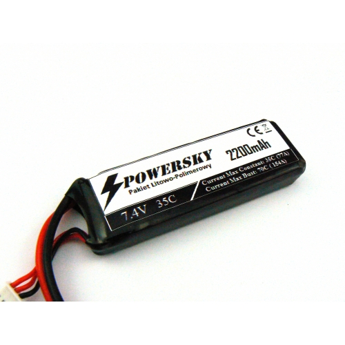 PowerSky pakiet LiPo 7.4V 2200mAh 2S 35C