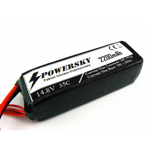 PowerSky pakiet LiPo 14.8V 2200mAh 4S 35C