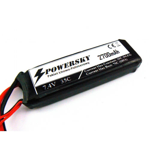 PowerSky pakiet LiPo 7.4V 2700mAh 2S 35C
