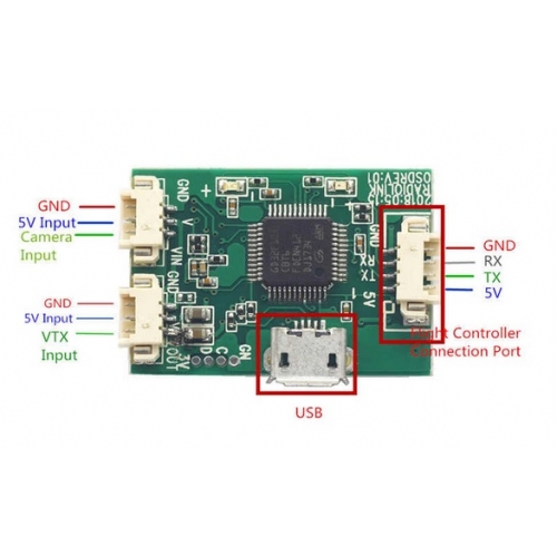Radiolink Mini OSD Module for Image Transmission Mini PIX Pixhawk Flight Controller Board RC Racing FPV Drone