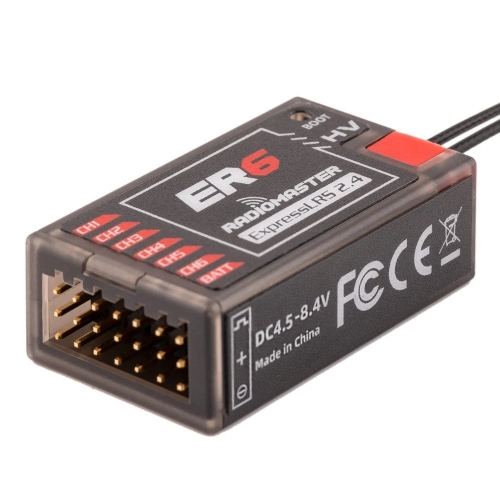 RadioMaster ER6 Odbiornik 6CH 2.4GHz ELRS PWM
