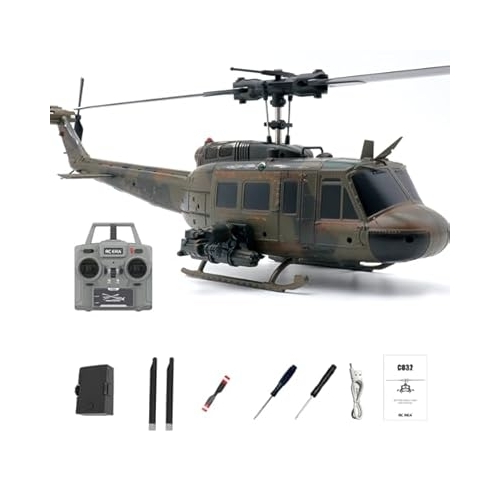 RC Era Helikopter C032 UH-1 Huey 2.4G 6CH 6-osiowy żyroskop w skali 1:48 - Kolor Moro postarzane