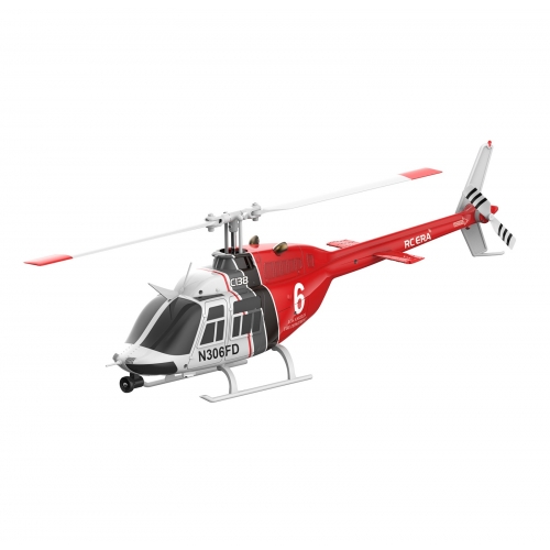 RC Era Helikopter C138 Bell 206 2.4G 6CH 6-osiowy żyroskop z optical flow - Kolor Czerwony