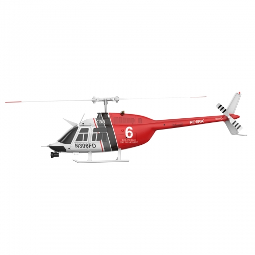 RC Era Helikopter C138 Bell 206 2.4G 6CH 6-osiowy żyroskop z optical flow - Kolor Czerwony