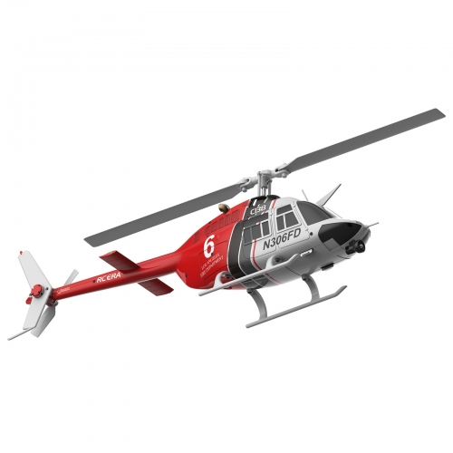 RC Era Helikopter C138 Bell 206 2.4G 6CH 6-osiowy żyroskop z optical flow - Kolor Czerwony