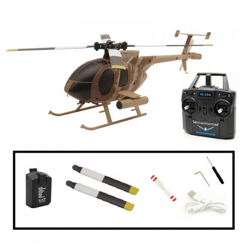 RC Era Helikopter C184 MD500 2.4G 4CH 6-osiowy żyroskop - Kolor Żółty Piaskowy 