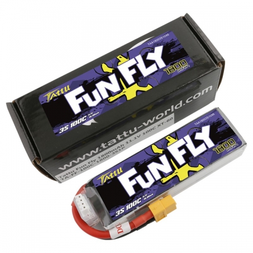 Tattu Funfly Series 1800mAh 11.1V 100C 3S1P Lipo Battery Pack
