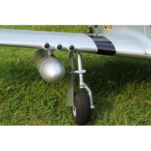 TOP RC Hobby Plane Mustang P-51D 750MM PNP - Yellow and silver plane