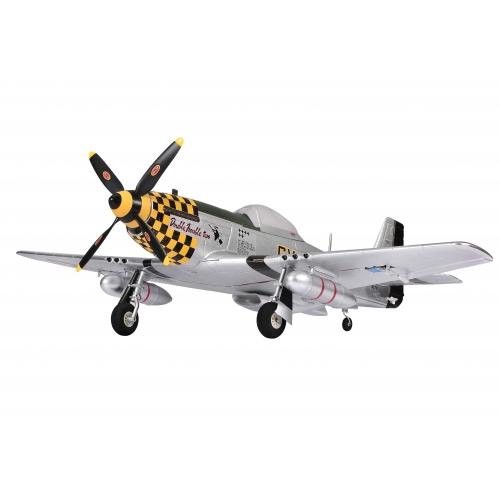 TOP RC Hobby Plane Mustang P-51D 750MM PNP - Yellow and silver plane