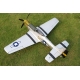 TOP RC Hobby Plane Mustang P-51D 750MM PNP - Yellow and silver plane