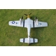 TOP RC Hobby Plane Mustang P-51D 750MM PNP - Yellow and silver plane