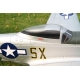 TOP RC Hobby Plane Mustang P-51D 750MM PNP - Yellow and silver plane