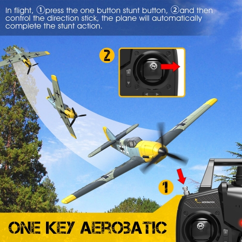 Volantex RC BF-109 with Xpilot One Key Aerobatic Stabilization System Perfect for Beginners 761-11 RTF