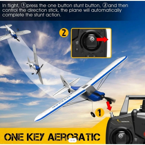 Volantex RC Sport Cub 500 Samolot z żyroskopem 761-4B RTF - Kolor niebieski