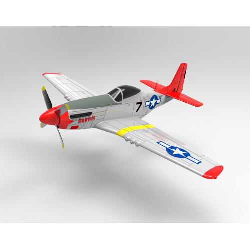 Volantex RC Mustang P51D 750mm Warbird with Xpilot One Key Aerobatic Stabilization System  768-1 RTF - Red